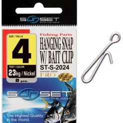 Sunset Agrafe Mer Hanging Snap W / Bait Clip St-S-2024 - Par 8