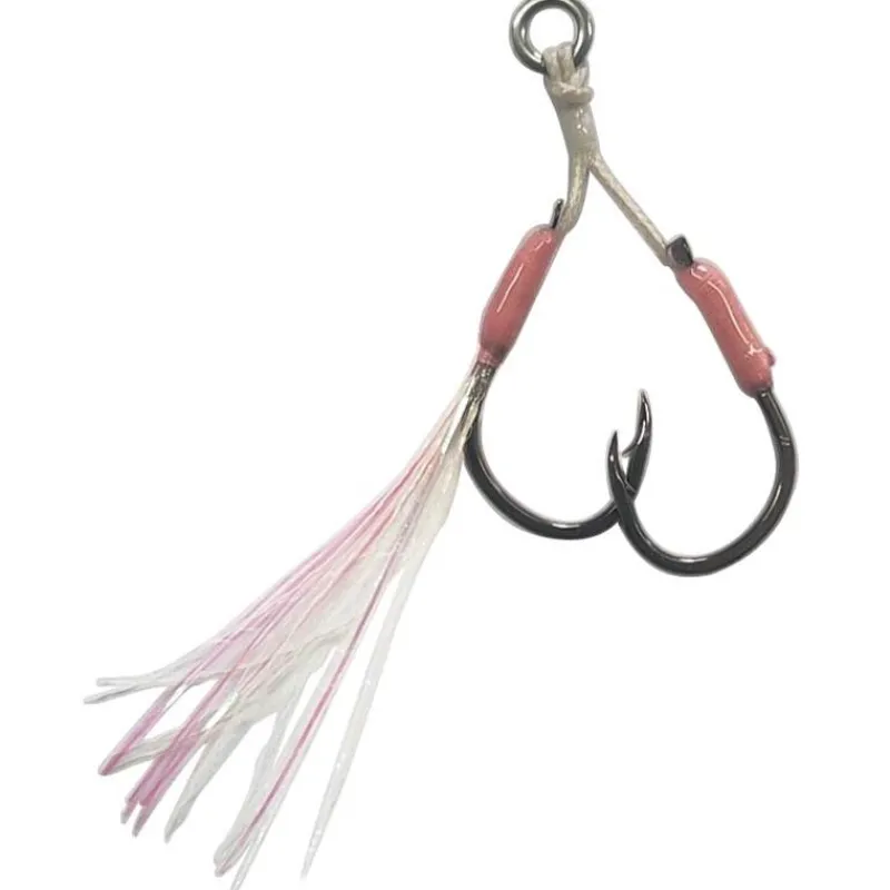 Asari Assist Hook Micro Slow Double Assist Luminous-P - Par 2