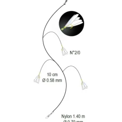 Flashmer Bas De Ligne Fish Skin