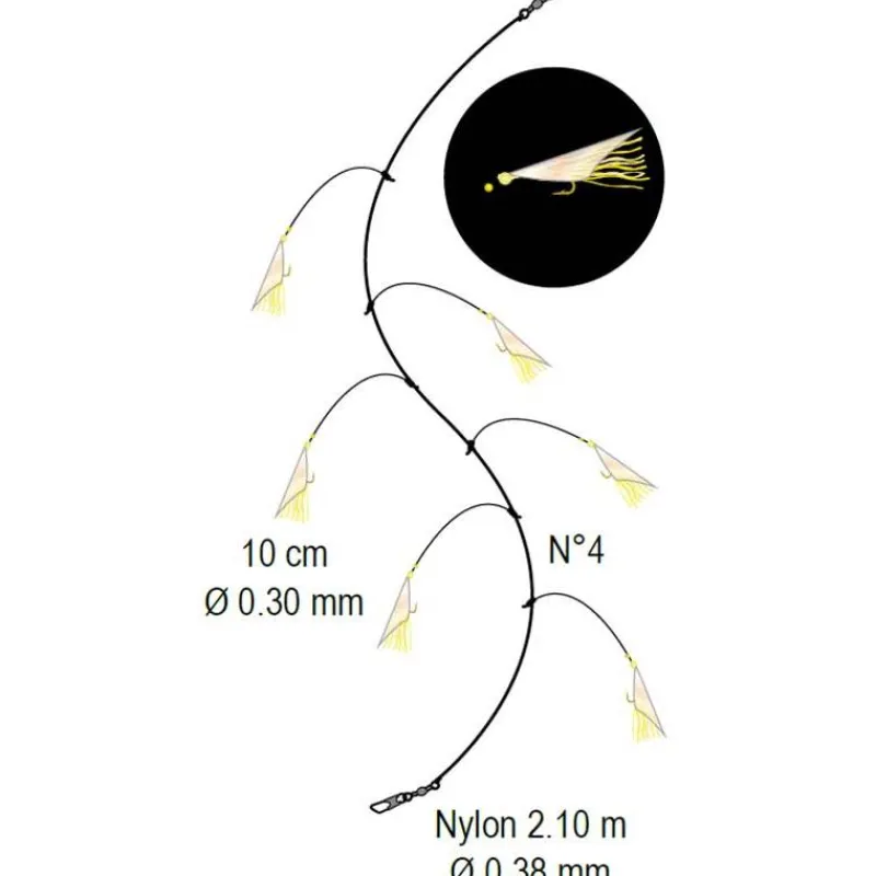 Flashmer Bas De Ligne Golden Flasher