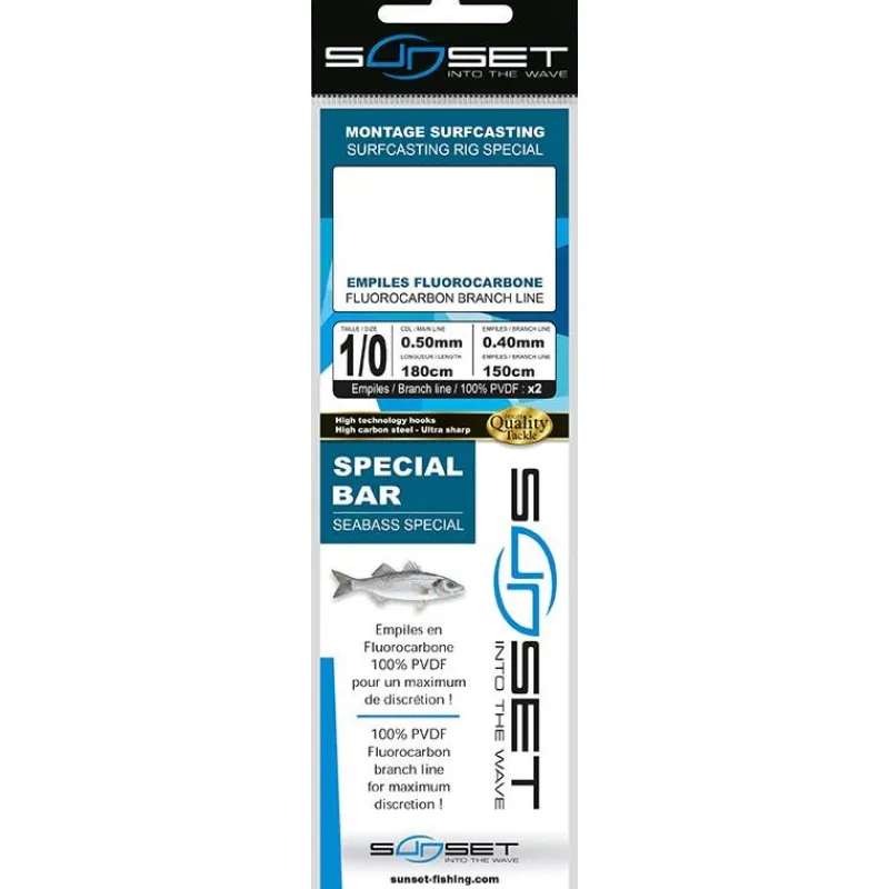 Sunset Bas De Ligne Surfcasting Rs Competition 2X Special Bar / Fluoro