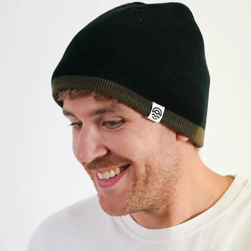 Pecheur.com Bonnet Peche Réversible - Noir/Kaki