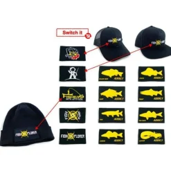 Fishxplorer Casquette Homme À Scratch Trucker Hydrofuge + Uv Résistant - Noir