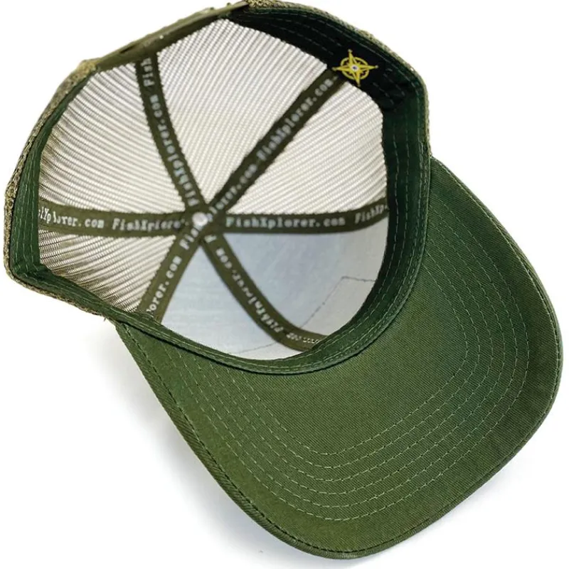 Fishxplorer Casquette Homme À Scratch Trucker - Vert