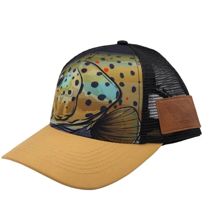 VT FISHING Casquette Homme The Salmo Brown