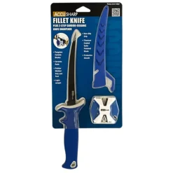 Accusharp Couteau Fillet Knife With Sheath And Two-Step Sharpener