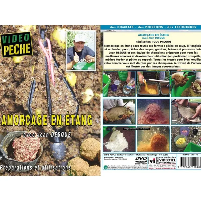 Vidéotel Dvd - Amorçage En Etang : Coup, Anglaise Et Feeder Avec Jean Desque - Peche Au Coup - Video Peche