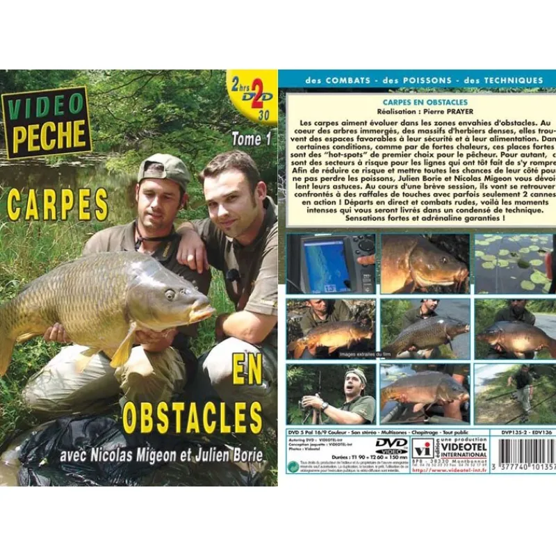 Vidéotel Dvd - Carpes En Obstacles Avec Nicolas Migeon Et Julien Borie