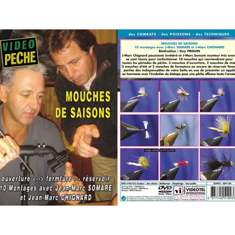 Vidéotel Dvd - Mouches De Saison Avec Jean-Marc Chignard Et Jean-Marc Somare - Peche A La Mouche - Video Peche