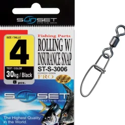 Sunset Emerillon Agrafe Mer Rolling W / Insurance Snap St-S-3006 - Pack