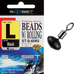 Sunset Emerillon Rotatif Mer Beads W / Rolling St-S-6085 - Par 6