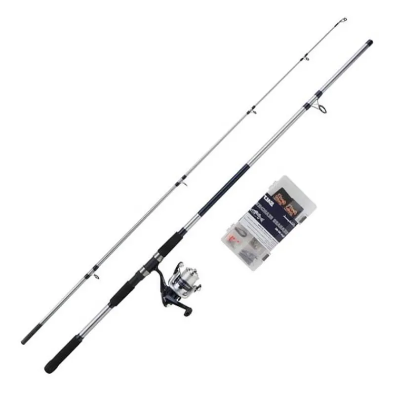 Shakespeare Ensemble Télescopique Salt Seabass Searcher Combo Set