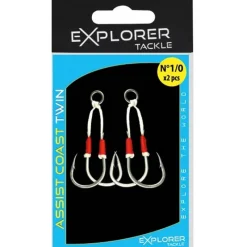 Explorer Tackle Hameçon Assist Coast Line Twin - Par 2