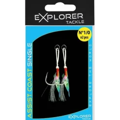 Explorer Tackle Hameçon Assist Coast Line Single - Par 2