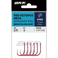 BKK Hameçon Simple Red Octopus Beak Straight