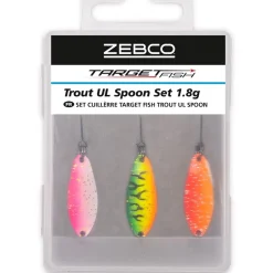Zebco Kit Cuiller Ondulante Target Fish Ultra Light Trout Spoon