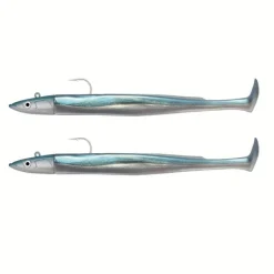 Fiiish Kit Leurre Souple Arme Double Combo Crazy Paddle Tail 100 + Tête Plombée Off Shore