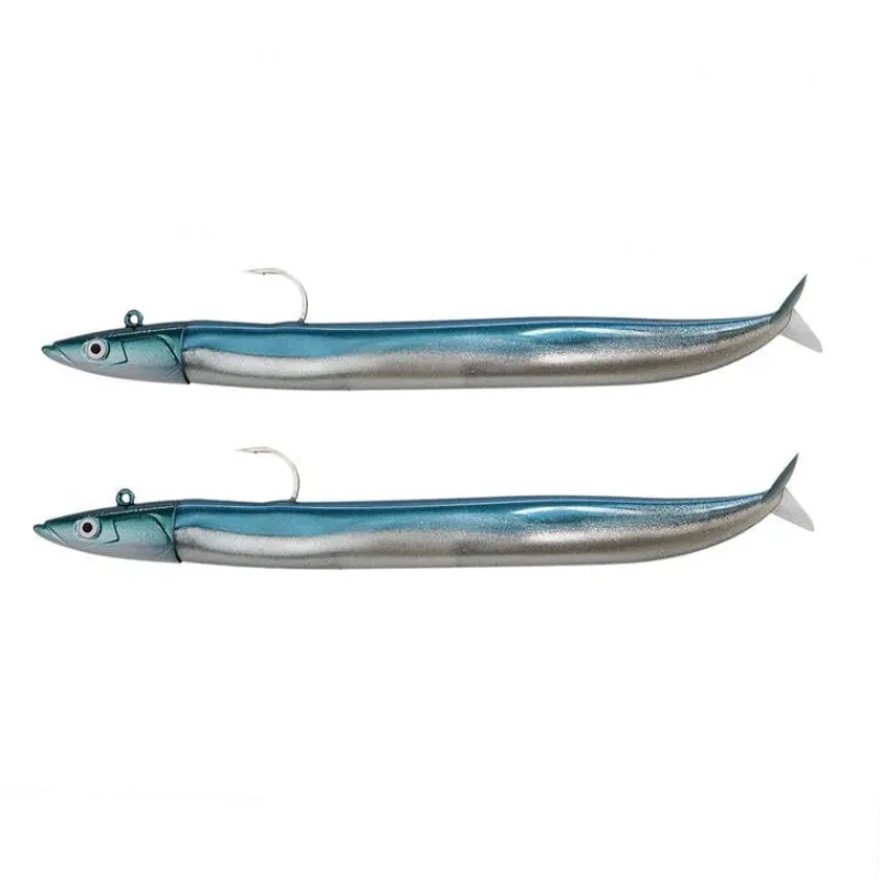 Fiiish Kit Leurre Souple Arme Double Combo Crazy Sand Eel 120 + Tête Plombée Off Shore