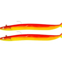 Fiiish Kit Leurre Souple Arme Combo Crazy Sand Eel 180 + Tête Plombée Extra Deep
