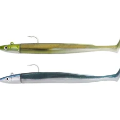 Fiiish Kit Leurre Souple Arme Double Combo Crazy Paddle Tail 150 + Tête Plombée Off Shore