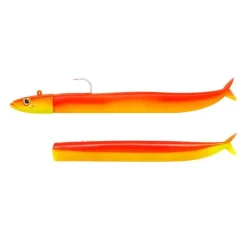 Fiiish Kit Leurre Souple Arme Combo Crazy Sand Eel 220 + Tête Plombée Off Shore