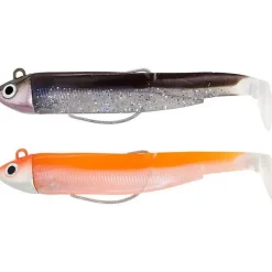Fiiish Kit Leurre Souple Arme Double Combo Black Minnow 70 + Tete Plombee Search