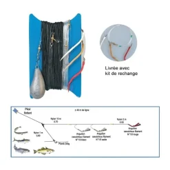 Flashmer Ligne De Traine Bateau Ecoline Anguillon + Kit De Rechange