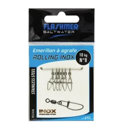 Flashmer Émérillon Agrafe Rolling A Agrafe Inox