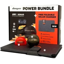 Deeper Pack Sondeur Couleur Chirp+ 3D Gps + Un Panneau Solaire 36W