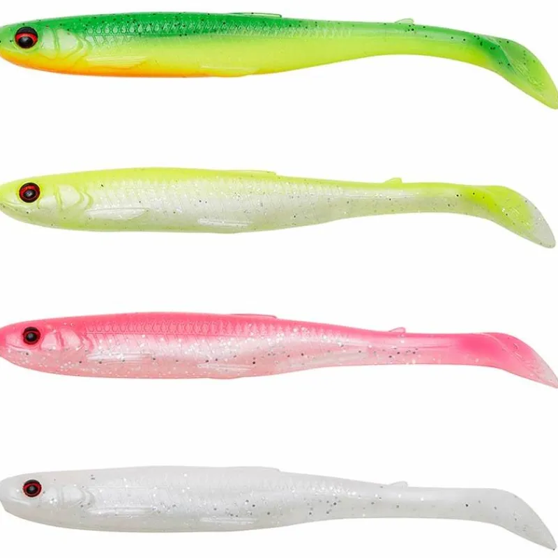 Savage Gear Pack Leurre Souple Slender Scoop Shad Mix - Par 4