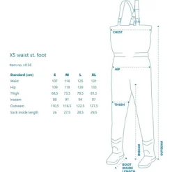 Kinetic Pantalon De Wading Stocking X5 Waist St. - Gris