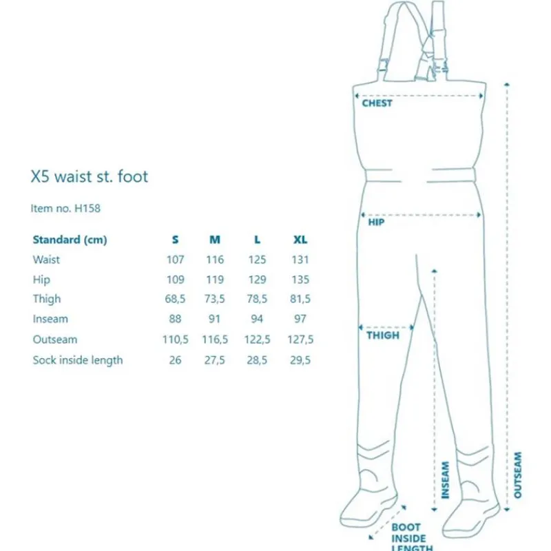 Kinetic Pantalon De Wading Stocking X5 Waist St. - Gris