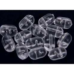 Vercelli Perle Dure Ovales Transparentes Double Trou