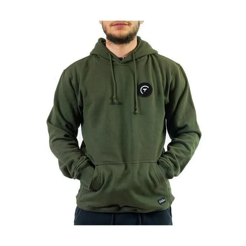 Sur vos traces Sweat À Capuche Pêche Personnalisable - Kaki