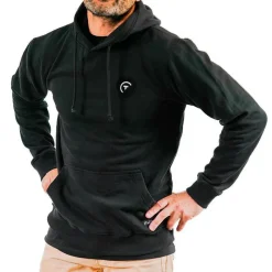 Sur vos traces Sweat À Capuche Pêche Personnalisable - Noir