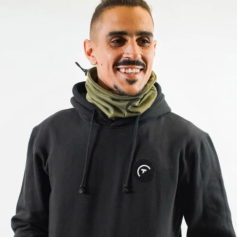 Sur vos traces Sweat À Capuche Pêche Personnalisable - Noir