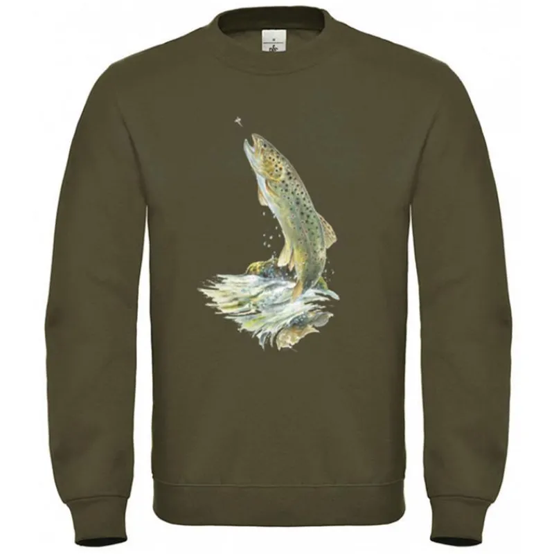 Bartavel Sweat Homme Truite - Kaki