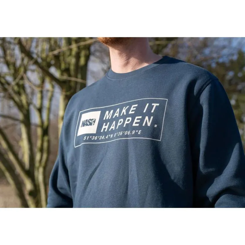Nash Sweat Homme Make It Happen Coordinates Jumper - Navy