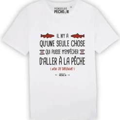 Monsieur Pêcheur Tee Shirt Manches Courtes Homme Il N'y A Qu'une Seule Chose - Blanc