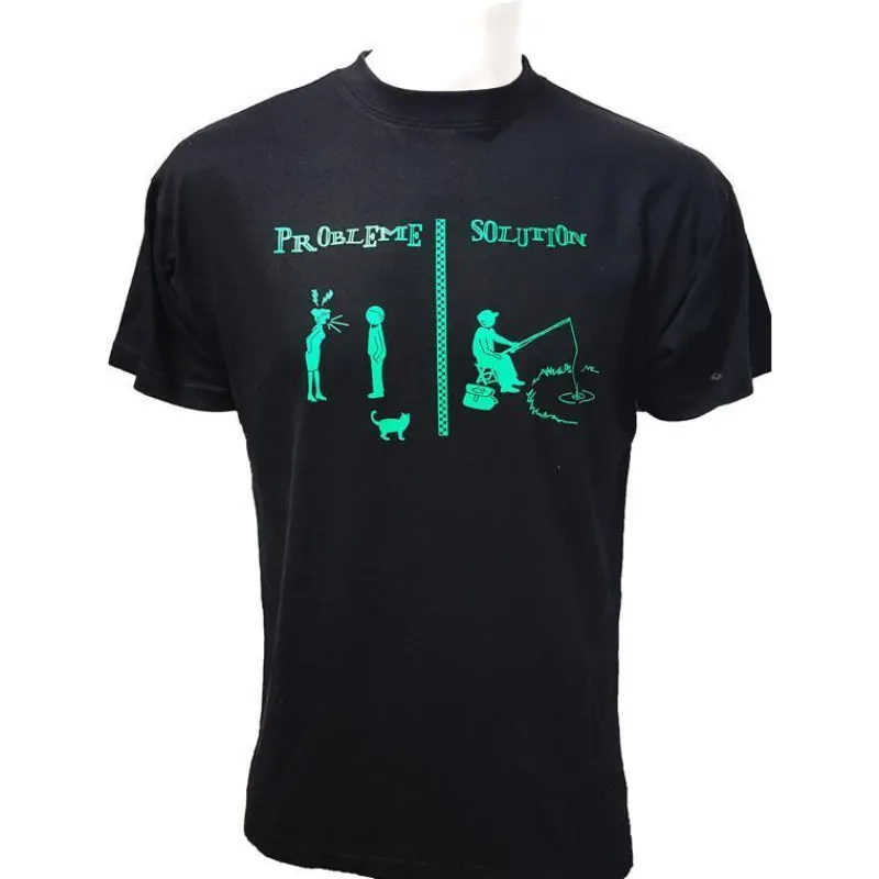 Bartavel Tee Shirt Manches Courtes Homme Probleme Peche - Noir