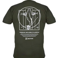 Sonik Tee Shirt Manches Courtes Homme By Think Fishy Art - Kaki