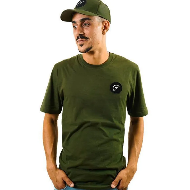 Sur vos traces Tee Shirt Pêche Personnalisable - Kaki