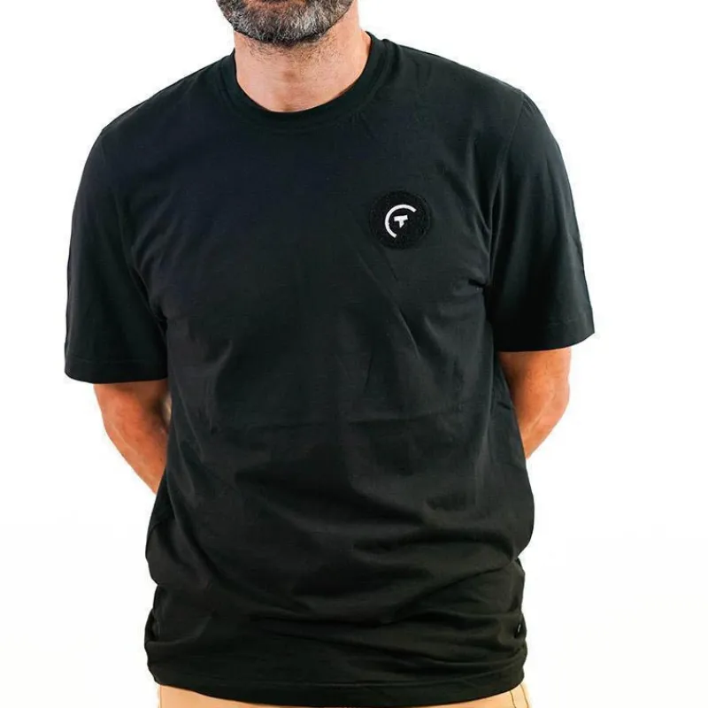Sur vos traces Tee Shirt Pêche Personnalisable - Noir