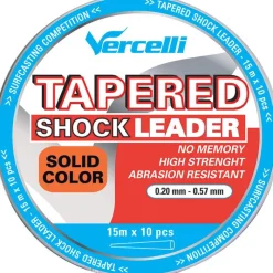 Vercelli Tete De Ligne Tapered Shock Leader Orange Solide 15M X 10