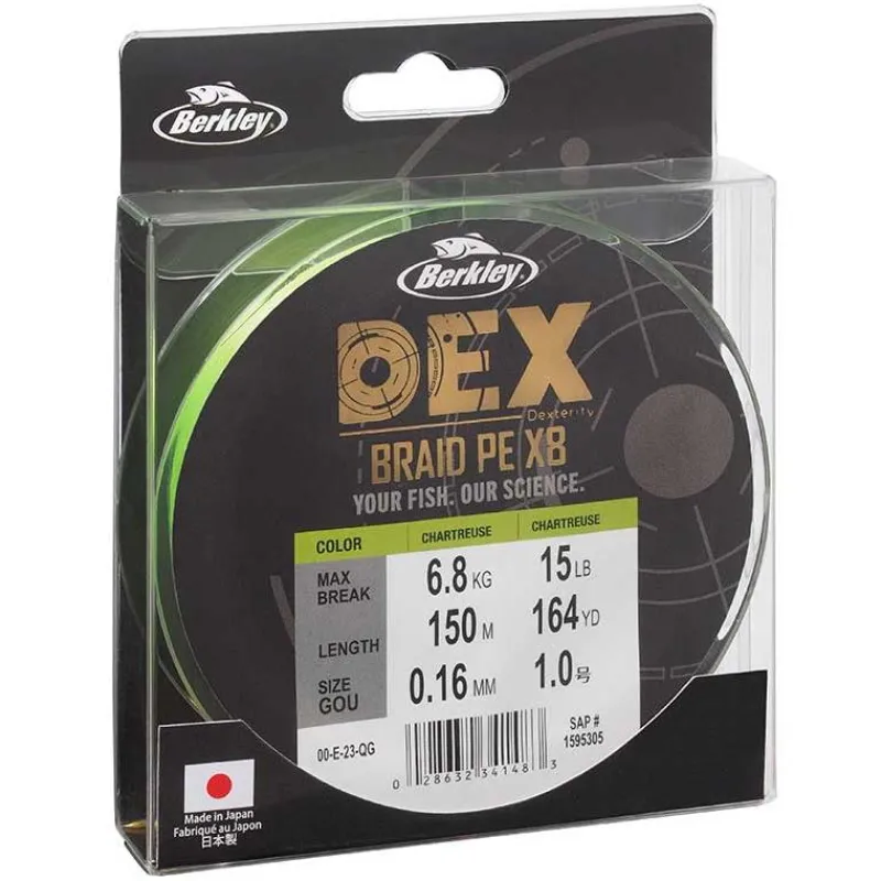 Berkley Tresse Dex Braid X8 Chartreuse - 150M