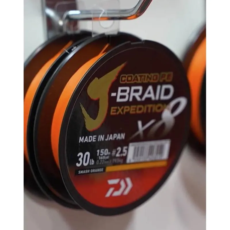 Daiwa Tresse J-Braid Expedition X8 Smash Orange - 150M