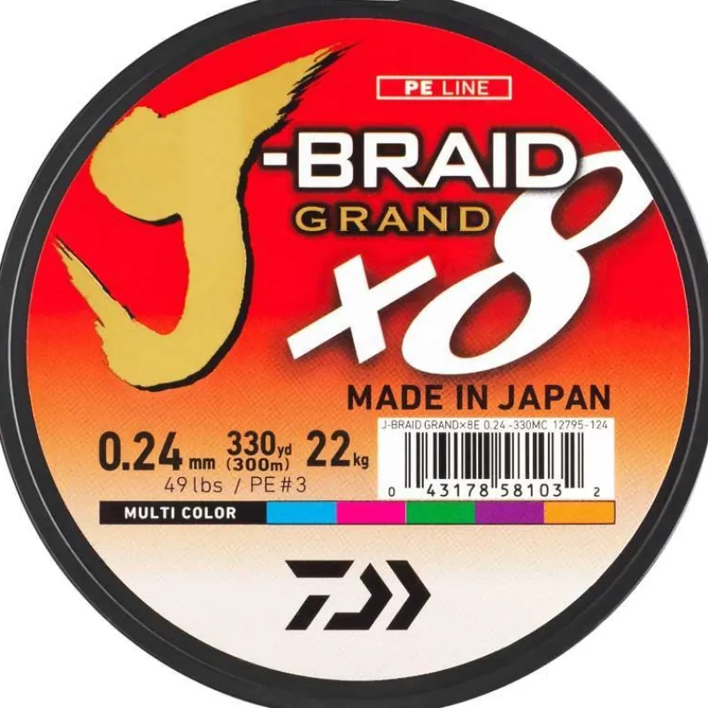 Daiwa Tresse J-Braid Grand X8 Multicolore - 300M