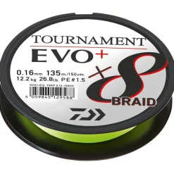 Daiwa Tresse Tournament 8 Braid Evo+ - Chartreuse - 135M