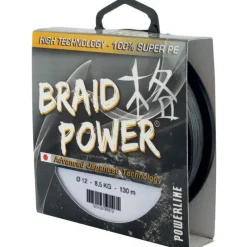 Powerline Tresse Braid Power - Gris - 1000M