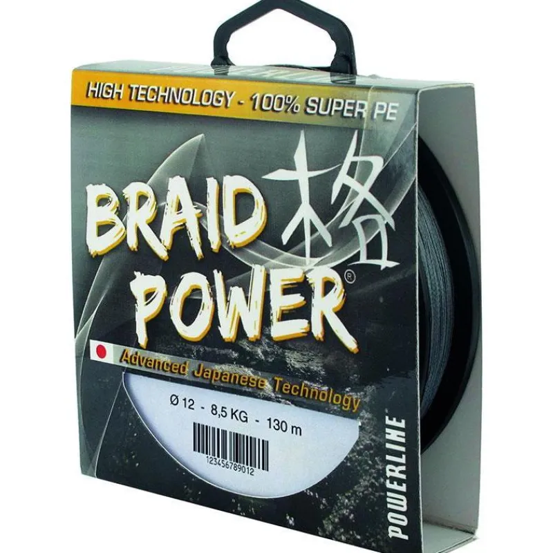 Powerline Tresse Braid Power - Gris - 130M